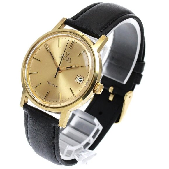 OMEGA Geneve 166.0163 Cal.1012 Date gold Dial Automatic Men's Watch